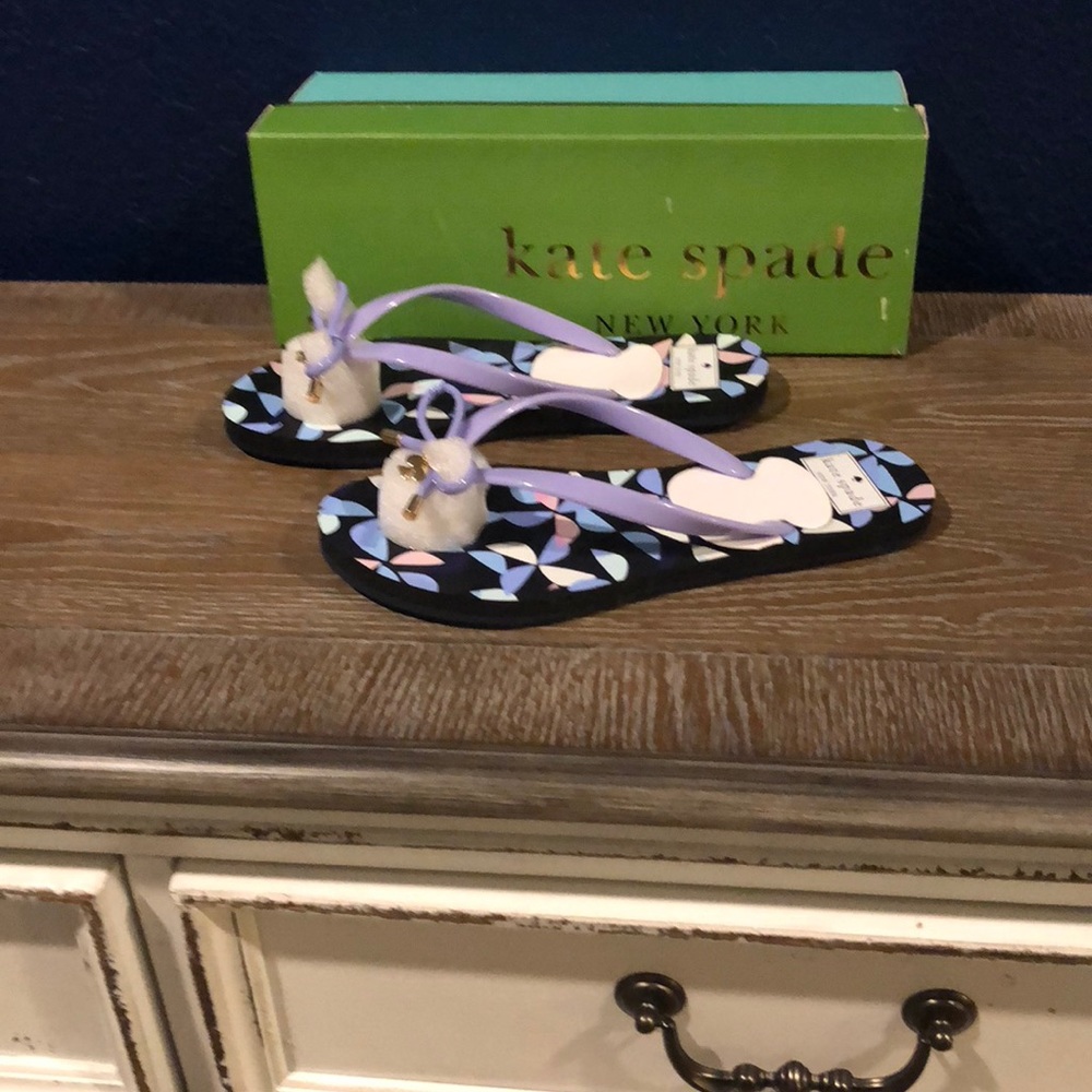 ONLY 1 LEFT- NWT Kate Spade Nova Lilac flip flops - Picture 5 of 6